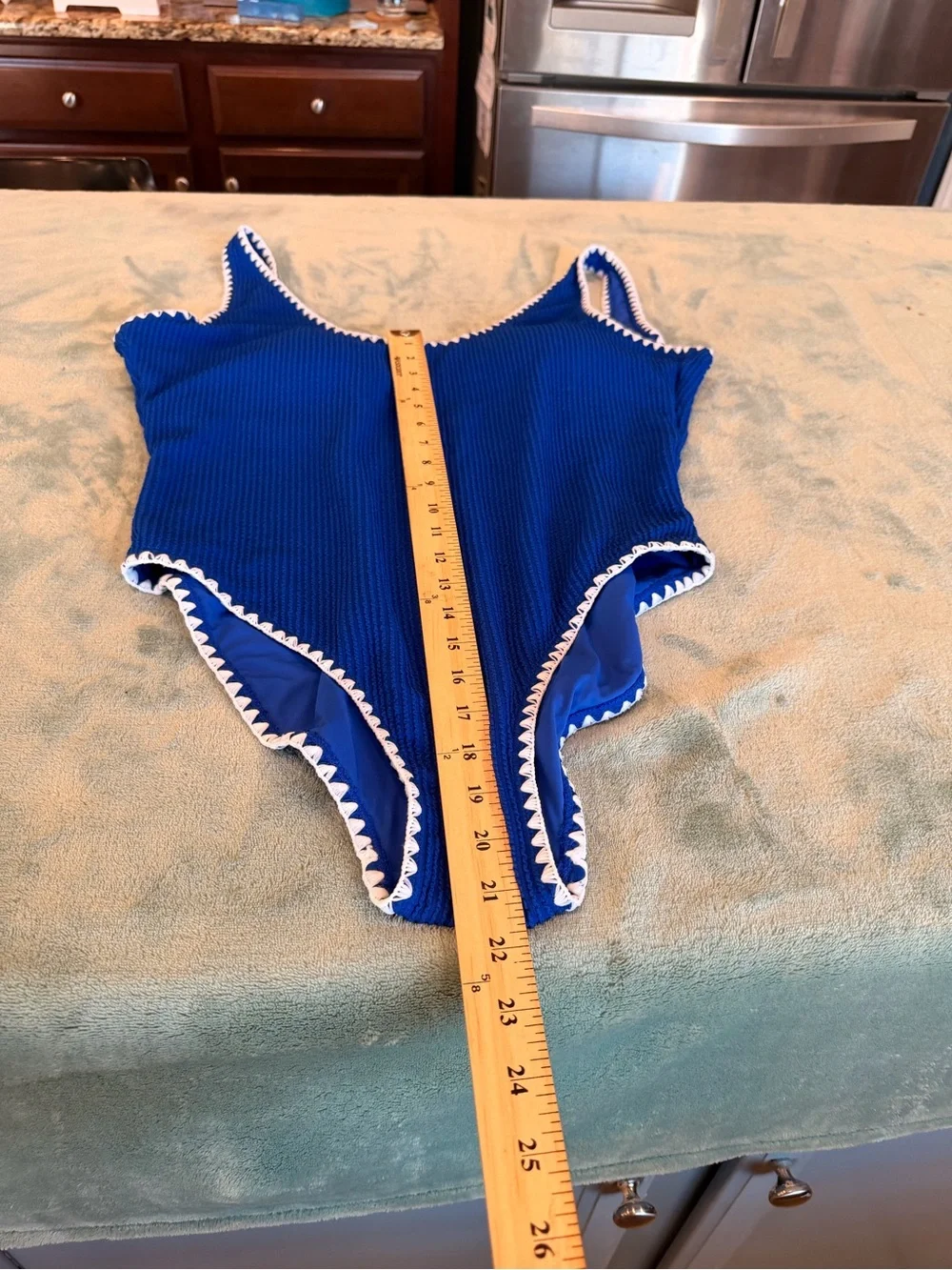 Betsey Johnson Royal Blue women’s xxl ' One-Piece Swimsuit with White Trim